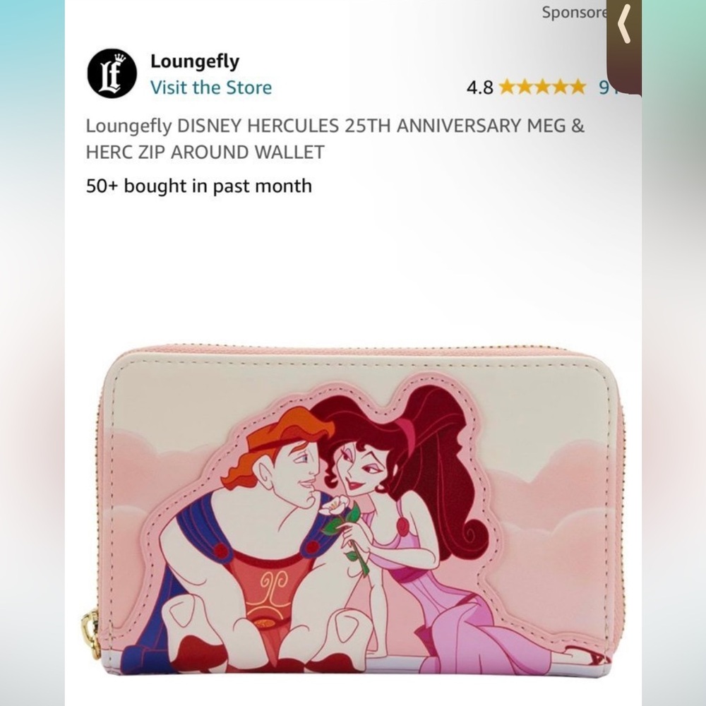 Loungefly Disney Hercules wallet NWT